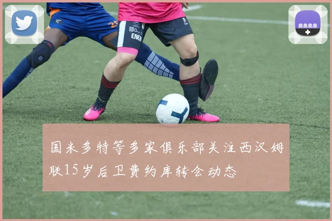 国米多特等多家俱乐部关注西汉姆联15岁后卫费约库转会动态